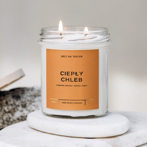 CIEPŁY CHLEB - świeca sojowa basic 300 ml