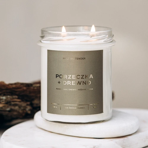 PORZECZKA + DREWNO - świeca sojowa basic 300 ml