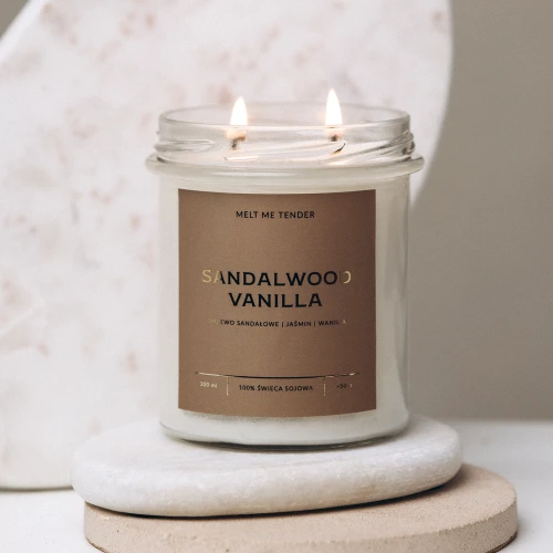 SANDALWOOD VANILLA - świeca sojowa basic 300 ml