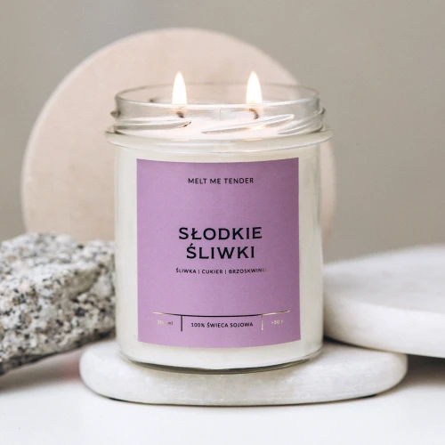 SŁODKIE ŚLIWKI - świeca sojowa basic 300 ml