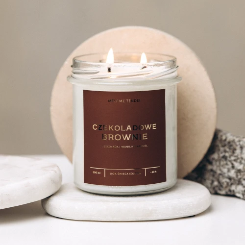 CZEKOLADOWE BROWNIE - świeca sojowa basic 300 ml