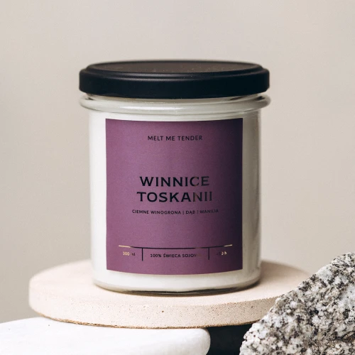 WINNICE TOSKANII - świeca sojowa basic 300 ml