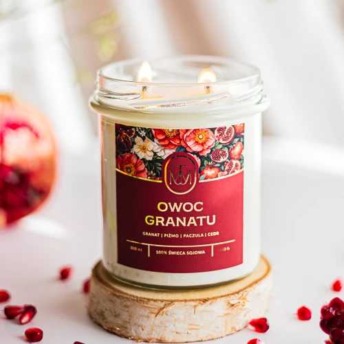 OWOC GRANATU - świeca sojowa basic 300 ml