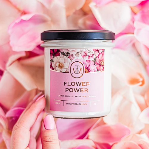FLOWER POWER - świeca sojowa basic 300 ml