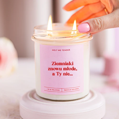 ZIEMNIAKI ZNOWU MŁODE - świeca sojowa zapachowa