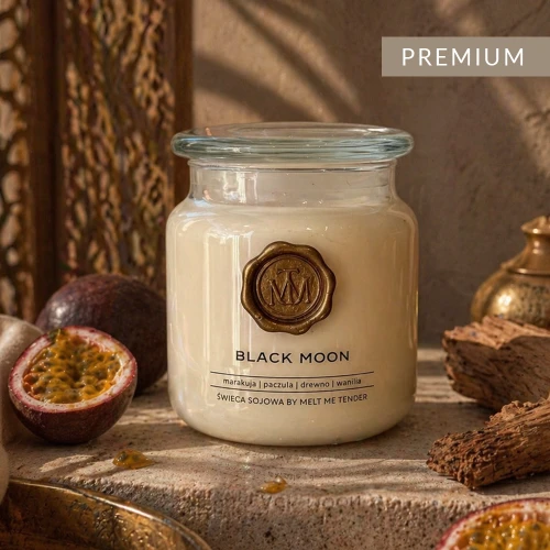 BLACK MOON - świeca sojowa premium 500 ml