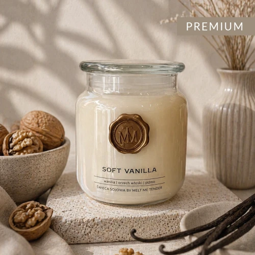 SOFT VANILLA - świeca sojowa premium 500 ml
