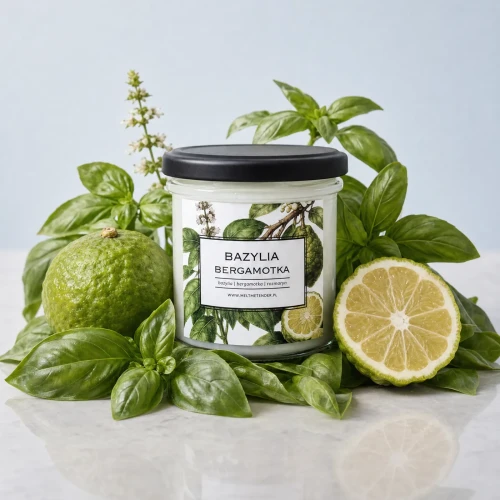BAZYLIA & BERGAMOTKA - świeca sojowa basic 150 ml