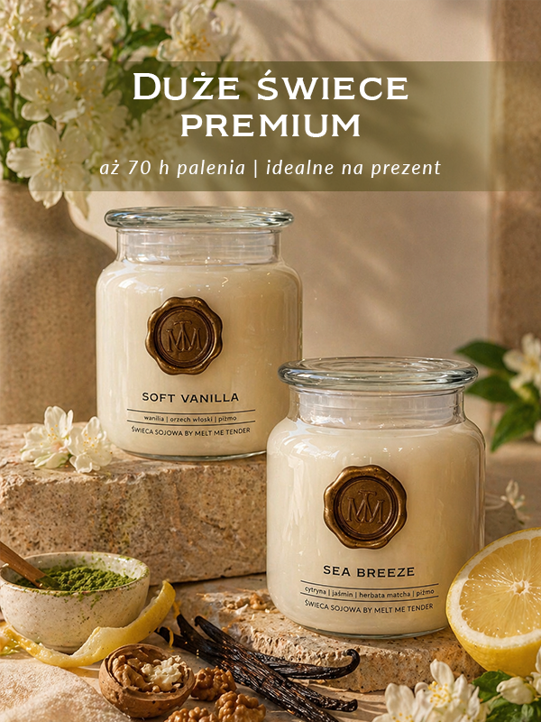 Świece premium duże Melt Me Tender